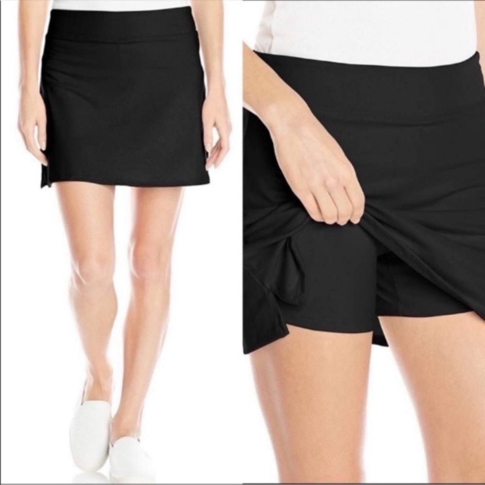 NEW-TRANQUILITY by Colorado Clothing Solid Black Athletic Stretchy Skort Size MD - Picture 2 of 12
